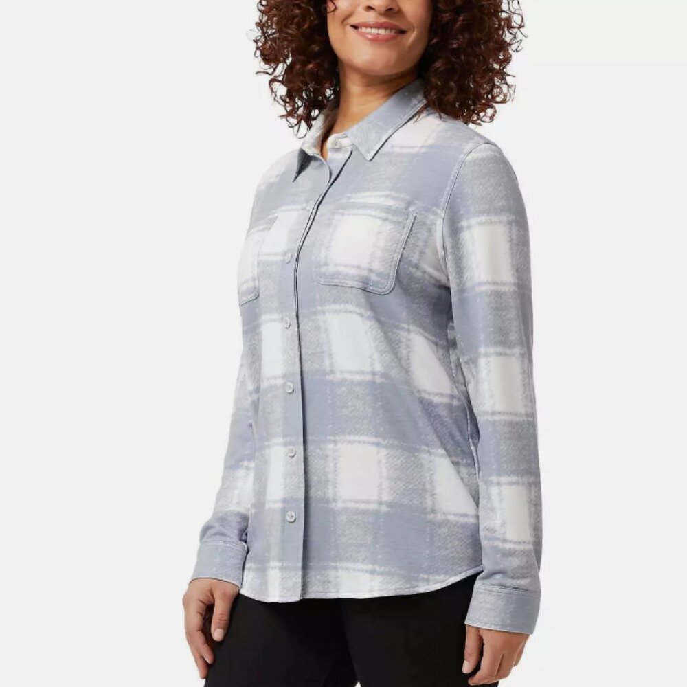 32 Degrees Ladies' Cozy Knit Stretch Plaid Top